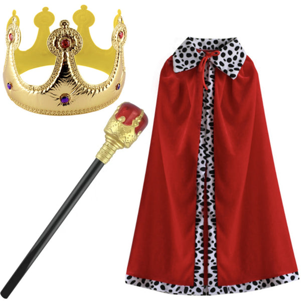 3PC BOYS KING SET, CROWN, SCEPRE , CAPE
